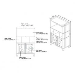 Crystie Distressed Walnut Buffet with 2-Cabinet by Furniture of America -Furniture of America Sales Store distressed walnut furniture of america sideboards buffet tables fgi 17704c21 76 1000