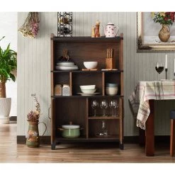 Crystie Distressed Walnut Buffet with 2-Cabinet by Furniture of America -Furniture of America Sales Store distressed walnut furniture of america sideboards buffet tables fgi 17704c21 fa 1000