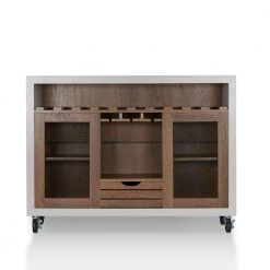 Mangoky Distressed Walnut Mobile Wine Server with Wine Rack by Furniture of America 11 Mangoky Distressed Walnut Mobile Wine Server with Wine Rack by Furniture of America -Furniture of America Sales Store distressed walnut furniture of america sideboards buffet tables fgi 1774c21 1f 1000