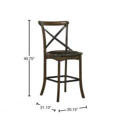Renly 24.63 in. Burnished Oak and Espresso Counter Height Chairs (Set of 2) by Furniture of America -Furniture of America Sales Store espresso burnished oak furniture of america bar stools idf 3148pc 40 1000