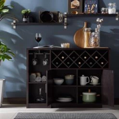 Vosso 22-Bottle Espresso Wine Cabinet by Furniture of America 10 Vosso 22-Bottle Espresso Wine Cabinet by Furniture of America -Furniture of America Sales Store espresso furniture of america bar cabinets ynj 1778c5 44 1000