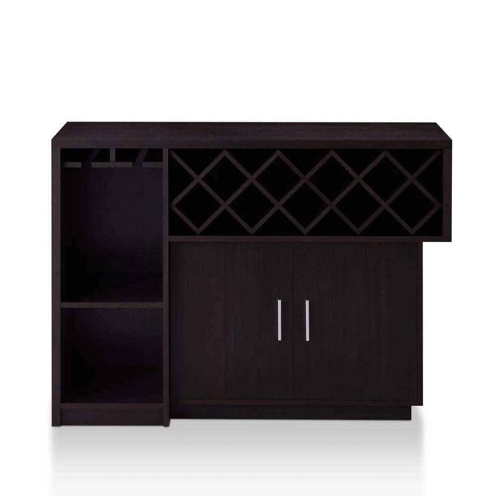 Vosso 22-Bottle Espresso Wine Cabinet by Furniture of America 2 Vosso 22-Bottle Espresso Wine Cabinet by Furniture of America - Image 2
