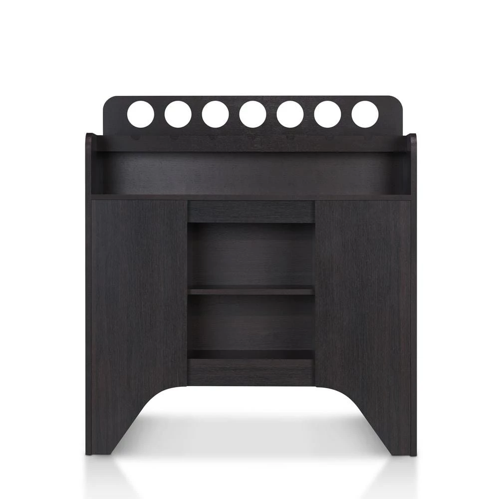 Manor 7-Bottle Wine Espresso Display Cabinet by Furniture of America 1 Manor 7-Bottle Wine Espresso Display Cabinet by Furniture of America