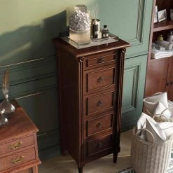 Gretnall 5-Drawer Espresso Chest of Drawers (46.5 in. H x 18 in. W x 15.5 in. D) by Furniture of America 19 Gretnall 5-Drawer Espresso Chest of Drawers (46.5 in. H x 18 in. W x 15.5 in. D) by Furniture of America -Furniture of America Sales Store espresso furniture of america chest of drawers idf ac404ex 1f 1000