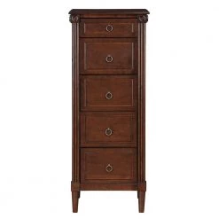 Gretnall 5-Drawer Espresso Chest of Drawers (46.5 in. H x 18 in. W x 15.5 in. D) by Furniture of America