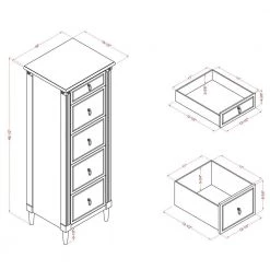 Gretnall 5-Drawer Espresso Chest of Drawers (46.5 in. H x 18 in. W x 15.5 in. D) by Furniture of America 22 Gretnall 5-Drawer Espresso Chest of Drawers (46.5 in. H x 18 in. W x 15.5 in. D) by Furniture of America -Furniture of America Sales Store espresso furniture of america chest of drawers idf ac404ex 76 1000