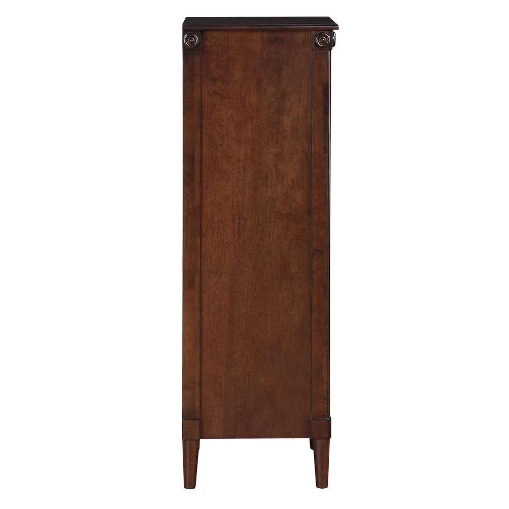 Gretnall 5-Drawer Espresso Chest of Drawers (46.5 in. H x 18 in. W x 15.5 in. D) by Furniture of America 2 Gretnall 5-Drawer Espresso Chest of Drawers (46.5 in. H x 18 in. W x 15.5 in. D) by Furniture of America - Image 2