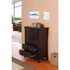 Floren 5-Drawer Espresso Dresser by Furniture of America -Furniture of America Sales Store espresso furniture of america chest of drawers ynj 318 5 31 1000