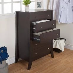 Floren 5-Drawer Espresso Dresser by Furniture of America -Furniture of America Sales Store espresso furniture of america chest of drawers ynj 318 5 77 1000