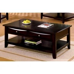 Baldwin 50 in. Espresso Large Rectangle Wood Coffee Table with Drawers by Furniture of America -Furniture of America Sales Store espresso furniture of america coffee tables cm4265dk c l 31 1000
