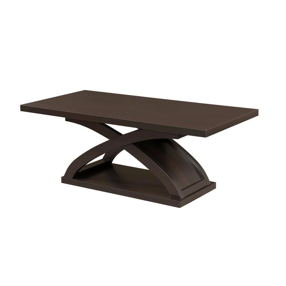 Luxor 2-Piece 48 in. Espresso Large Rectangle Wood Coffee Table Set with Shelf by Furniture of America 2 Luxor 2-Piece 48 in. Espresso Large Rectangle Wood Coffee Table Set with Shelf by Furniture of America - Image 2