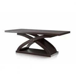 Luxor 48 in. Espresso Large Rectangle Wood Coffee Table with Shelf by Furniture of America