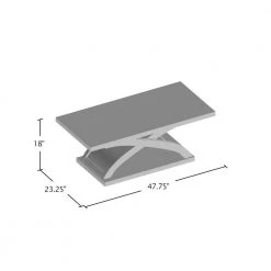 Luxor 48 in. Espresso Large Rectangle Wood Coffee Table with Shelf by Furniture of America -Furniture of America Sales Store espresso furniture of america coffee tables idf 4641c 76 1000