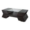 Kornat 47 in. Espresso Rectangle Glass Coffee Table by Furniture of America