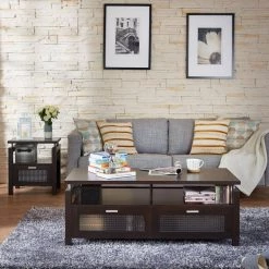 Pentwater 47.24 in. Espresso Rectangle Wood Coffee Table by Furniture of America -Furniture of America Sales Store espresso furniture of america coffee tables ynj 1531c5 31 1000