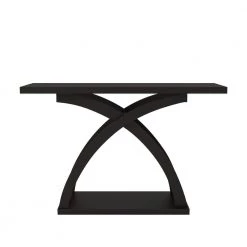 Luxor 47 in. Espresso Standard Rectangle Wood Console Table with Shelves by Furniture of America