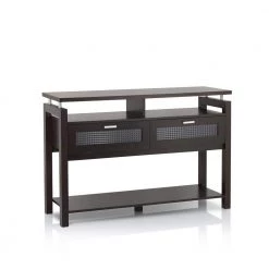 Mackenzee 47.24 in. Espresso Rectangle Wood Console Table with 1-Shelf by Furniture of America