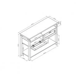 Mackenzee 47.24 in. Espresso Rectangle Wood Console Table with 1-Shelf by Furniture of America -Furniture of America Sales Store espresso furniture of america console tables ynj 1532c5 76 1000