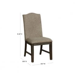 Dorsett Espresso Upholstered Side Chairs (Set of 2) by Furniture of America 9 Dorsett Espresso Upholstered Side Chairs (Set of 2) by Furniture of America -Furniture of America Sales Store espresso furniture of america dining chairs idf 3310sc 40 1000
