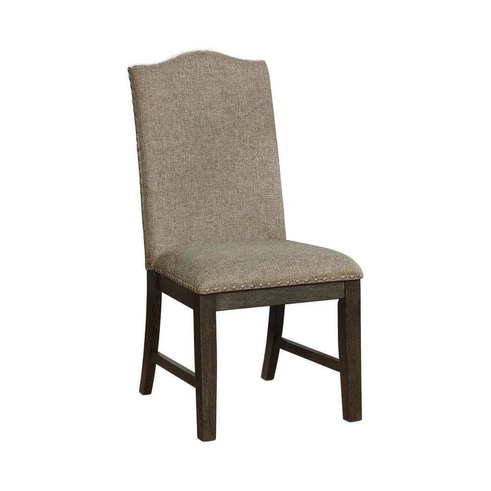 Dorsett Espresso Upholstered Side Chairs (Set of 2) by Furniture of America 1 Dorsett Espresso Upholstered Side Chairs (Set of 2) by Furniture of America