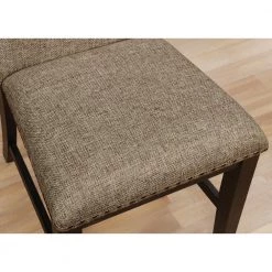 Dorsett Espresso Upholstered Side Chairs (Set of 2) by Furniture of America 12 Dorsett Espresso Upholstered Side Chairs (Set of 2) by Furniture of America -Furniture of America Sales Store espresso furniture of america dining chairs idf 3310sc 66 1000