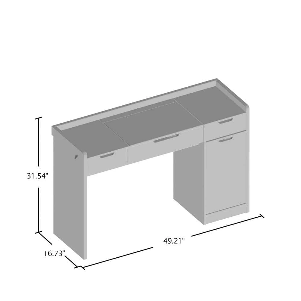 Bailly 2-Piece Espresso Vanity with Mirror by Furniture of America 6 Bailly 2-Piece Espresso Vanity with Mirror by Furniture of America - Image 6