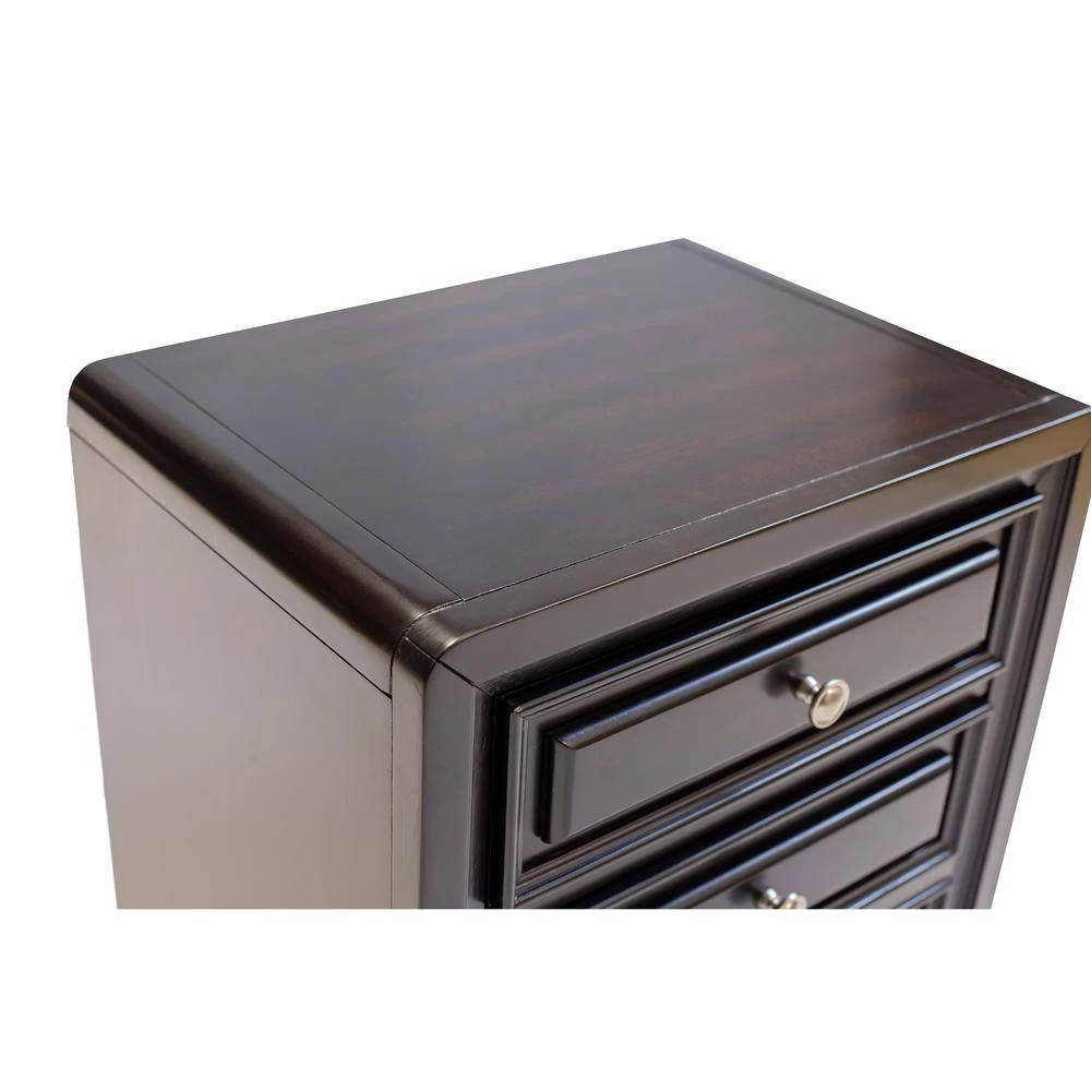 Tucson 3-Drawer Espresso Nightstand by Furniture of America 5 Tucson 3-Drawer Espresso Nightstand by Furniture of America - Image 5
