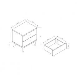 Kitzner II 2-Drawer Espresso Nightstand (20 in. W X 15.5 in. D X 22 in. H) by Furniture of America 12 Kitzner II 2-Drawer Espresso Nightstand (20 in. W X 15.5 in. D X 22 in. H) by Furniture of America -Furniture of America Sales Store espresso furniture of america nightstands idi y1803b 76 1000