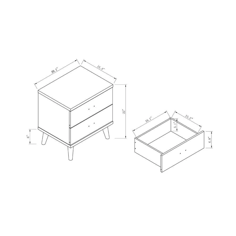 Kitzner II 2-Drawer Espresso Nightstand (20 in. W X 15.5 in. D X 22 in. H) by Furniture of America 6 Kitzner II 2-Drawer Espresso Nightstand (20 in. W X 15.5 in. D X 22 in. H) by Furniture of America - Image 6