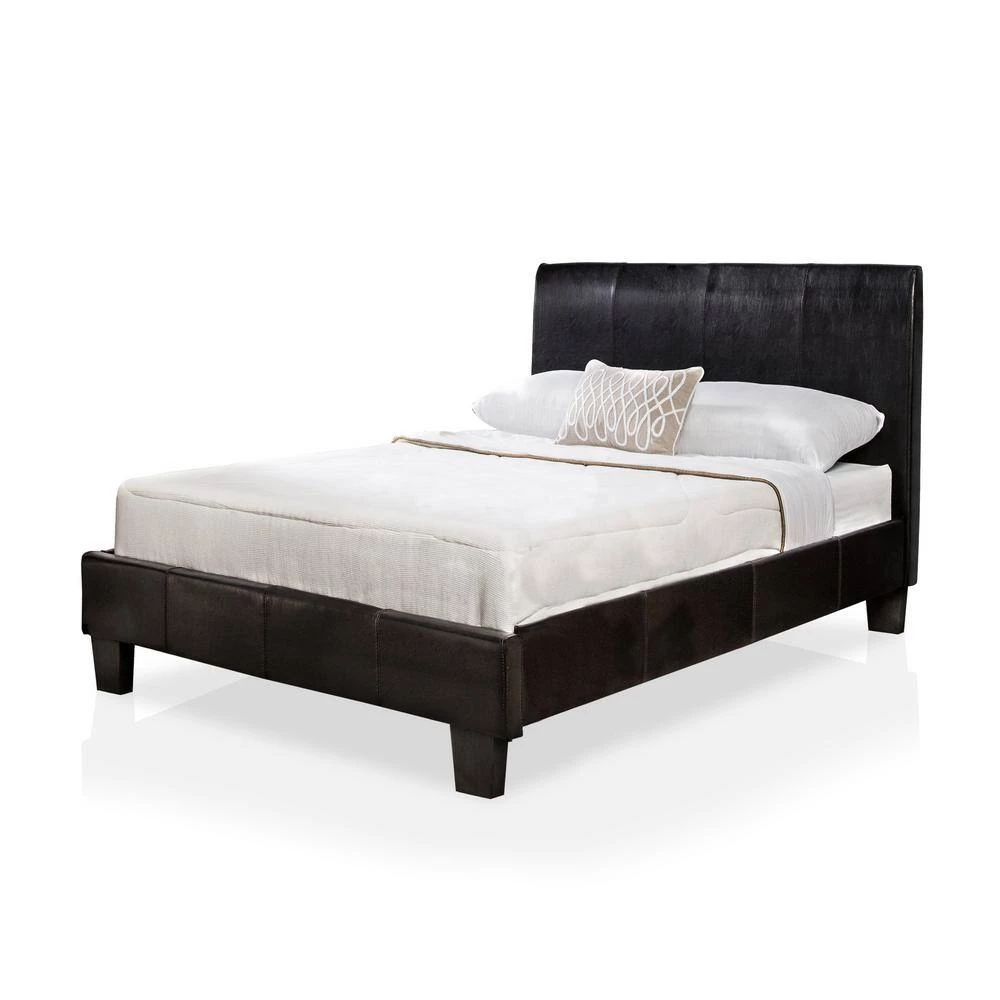 Jurissa 42 in. W Brown Twin Wood Frame Upholstered Platform Bed by Furniture of America 2 Jurissa 42 in. W Brown Twin Wood Frame Upholstered Platform Bed by Furniture of America - Image 2