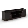 Olenve 71 in. Espresso Particle Board TV Stand Fits TVs Up to 80 in. with Storage Doors by Furniture of America