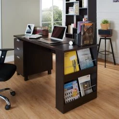 59 in. Rectangular Espresso 3 Drawer Writing Desk with Built-In Storage by Furniture of America 10 59 in. Rectangular Espresso 3 Drawer Writing Desk with Built-In Storage by Furniture of America -Furniture of America Sales Store espresso furniture of america writing desks ynj 1459c5 c3 1000