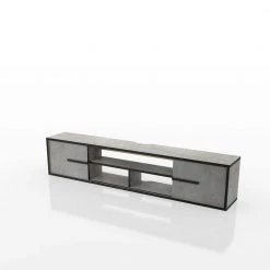 Nowlin 63 in. Faux Cement MDF Floating TV Stand with Sliding Doors Fits Up to 70 in TV by Furniture of America 12 Nowlin 63 in. Faux Cement MDF Floating TV Stand with Sliding Doors Fits Up to 70 in TV by Furniture of America -Furniture of America Sales Store faux cement furniture of america tv stands fgi 1884c20 tvc 1f 1000