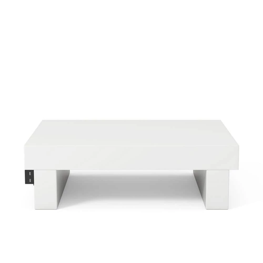 Trakehar Low-Profile Glossy White Nightstand by Furniture of America 7 Trakehar Low-Profile Glossy White Nightstand by Furniture of America - Image 7