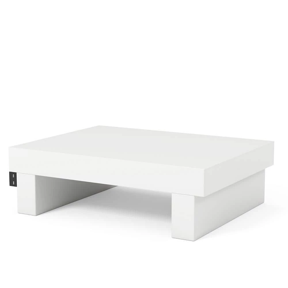 Trakehar Low-Profile Glossy White Nightstand by Furniture of America 2 Trakehar Low-Profile Glossy White Nightstand by Furniture of America - Image 2