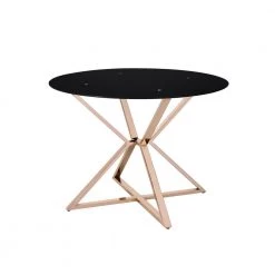 Kapela 41.5 in. Gold and Black Round Dining Table by Furniture of America 9 Kapela 41.5 in. Gold and Black Round Dining Table by Furniture of America -Furniture of America Sales Store gold and black furniture of america kitchen dining tables idf 3140rt 4f 1000