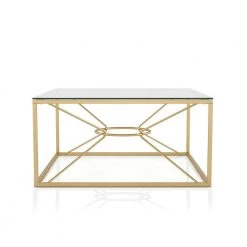 Karrey 35 .78 in. Gold Coating and Clear Square Glass Top Coffee Table by Furniture of America 9 Karrey 35 .78 in. Gold Coating and Clear Square Glass Top Coffee Table by Furniture of America -Furniture of America Sales Store gold coating and clear furniture of america coffee tables idf 4534c e1 1000