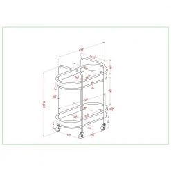 Ashney 2-Shelf Gold Coating and White Serving Cart by Furniture of America -Furniture of America Sales Store gold coating and white furniture of america bar carts idf ac257 76 1000