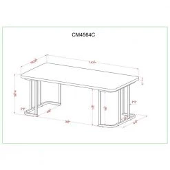Pasadina 47.25 in. Gold Coating and White Rectangular Faux Marble Top Coffee Table by Furniture of America -Furniture of America Sales Store gold coating and white furniture of america coffee tables idf 4564wh c 76 1000