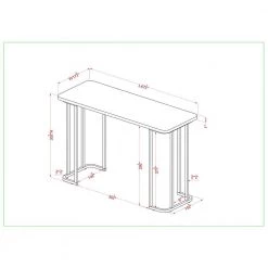Pasadina 47.25 in. Gold Coating and White Rectangle Faux Marble Console Table by Furniture of America -Furniture of America Sales Store gold coating and white furniture of america console tables idf 4564wh s 76 1000