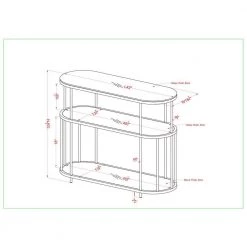 Harmark 42 in. Gold Coating Specialty Glass Top Console Table by Furniture of America -Furniture of America Sales Store gold coating furniture of america console tables idf ac383 76 1000