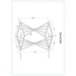 Patapsco 16 in. Gold Coating Square Glass Top Side Table by Furniture of America -Furniture of America Sales Store gold coating furniture of america end side tables idf ac349 76 1000