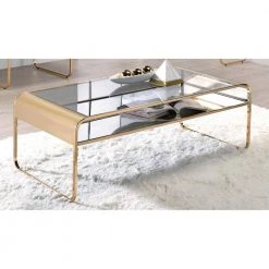 Mindry 48 in. Gold Rectangular Glass Top Coffee Table by Furniture of America 7 Mindry 48 in. Gold Rectangular Glass Top Coffee Table by Furniture of America -Furniture of America Sales Store gold furniture of america coffee tables idf 4246c c3 1000