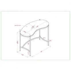 Dekka 43.88 in. Gold Glass Top Writing Desk by Furniture of America -Furniture of America Sales Store gold furniture of america writing desks idf dk914 76 1000