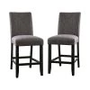Jorgie 25 in. Antique Black and Gray Counter Height Chairs (Set of 2) by Furniture of America