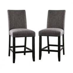 Jorgie 25 in. Antique Black and Gray Counter Height Chairs (Set of 2) by Furniture of America