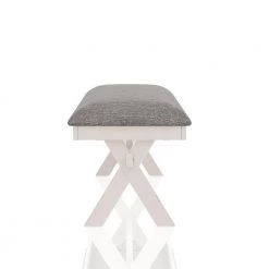 Paramus Gray and Antique White Upholstered Dining Bench by Furniture of America 9 Paramus Gray and Antique White Upholstered Dining Bench by Furniture of America -Furniture of America Sales Store gray and antique white furniture of america bedroom benches idf 3163wg bn 4f 1000