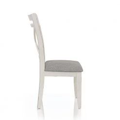 Paramus Gray and Antique White Upholstered Side Chair (Set of 2) by Furniture of America -Furniture of America Sales Store gray and antique white furniture of america dining chairs idf 3163wg sc 4f 1000