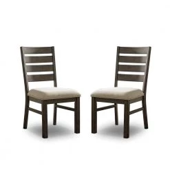 Volney Gray and Beige Side Chairs (Set of 2) by Furniture of America
