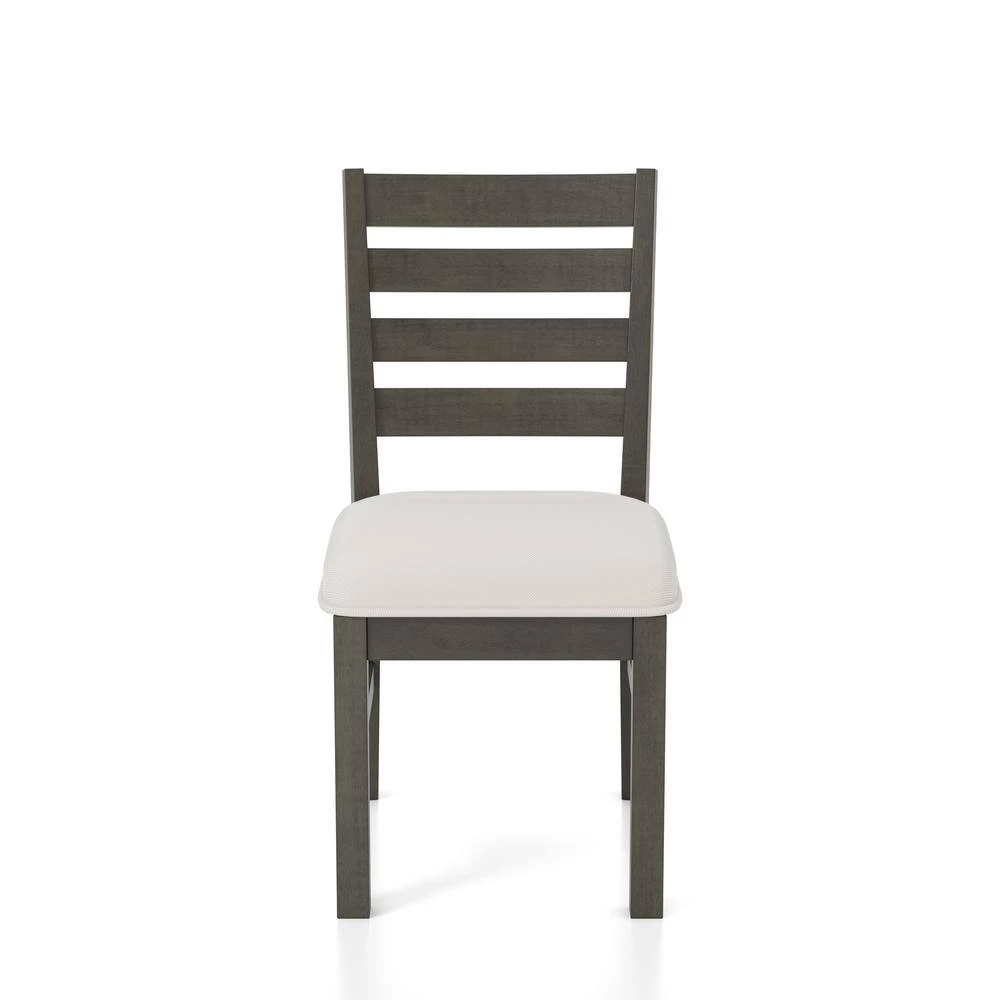 Volney Gray and Beige Side Chairs (Set of 2) by Furniture of America 2 Volney Gray and Beige Side Chairs (Set of 2) by Furniture of America - Image 2